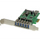 Startech.Com 7 Port PCI Express USB 3.0 Card - Standard and Low-Profile Design - Get the scalability you need by adding 7 USB 3.0 ports with SATA power to your computer - PCIe USB 3.0 Adapter Card - Standard and Low-Profile - UASP Support - 1 Internal and