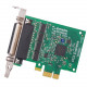 Brainboxes 4 Port RS232 Low Profile PCI Express Serial Card - PCI Express x1 - 4 x DB-9 Male RS-232 Serial Via Cable - Plug-in Card - TAA Compliant - RoHS, WEEE Compliance PX-260