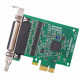 Brainboxes 4 Port RS232 Low Profile PCI Express Serial Card - PCI Express x1 - 4 x DB-9 Male RS-232 Serial Via Cable - Plug-in Card - TAA Compliant - RoHS, WEEE Compliance PX-260
