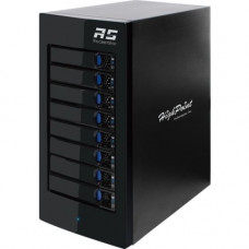 HighPoint 8-Bay Thunderbolt 3 40Gb/s SATA RAID Storage Enclosure - 8 x HDD Supported - 8 x SSD Supported - Serial ATA Controller0, 1, 5, 6, 10, 50, JBOD - 8 x Total Bays - 8 x 2.5"/3.5" Bay - Tower RS6618T