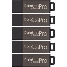 CENTON DataStick Pro USB 2.0 Flash Drives - 4 GB - USB 2.0 - Gray - 5Pack S1-U2P5-4-5B