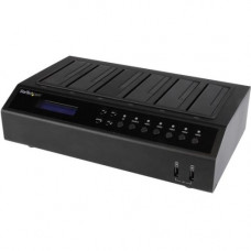 Startech.Com USB 3.0 / eSATA 6-Bay Hard Drive Duplicator Dock - 1:5 HDD / SSD Cloner and Eraser - Standalone - TAA Compliant - 1 x Source Drive(s) Supported - 5 x Destination Drive(s) Supported - Serial ATA/600 Drive Interface - eSATA, USB 3.0 Type B - TA