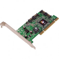 SIIG Serial ATA 4-Channel RAID - Serial ATA/150 - PCI - Plug-in Card - RAID Supported - 0, 1, 10 RAID Level - 4 Total SATA Port(s) - 4 SATA Port(s) Internal SC-SA4R12-S2
