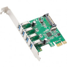 SYBA Multimedia USB3.0 PCIe Host Controller Card - PCI Express 2.0 x1 - Plug-in Card - 4 USB Port(s) - 4 USB 3.0 Port(s) - WEEE Compliance SD-PEX20159