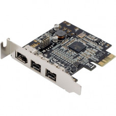 SYBA Multimedia 2 Port 1394B Firewire and1 Port 1394A PCI-e 1.0 x1 Card - Add FireWire ports to your system for added functionality for Audio/Video programs with SD-PEX30009 2 Port Fire wire 1394b 1 Port 1394a PCI-e 1.0 x1 Controller Card with Full and Lo