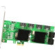 SYBA Multimedia 8-Port SATA III 6G PCI-E 2.0 x1 Card - PCI Express 2.0 x1 - Plug-in Card - 12 Total SATA Port(s) - 8 SATA Port(s) Internal - 4 SATA Port(s) External SD-PEX40104