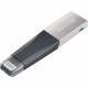 Sandisk 32GB iXpand Mini USB 3.0 Flash Drive - 32 GB - Lightning, USB 3.0 - Black, Metallic Gray SDIX40N-032G-GN6NN