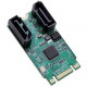 SYBA IO Crest M.2 B+M Key 22x42 PCIe To 2 Port SATA III RAID Adapter Card - Serial ATA/600 - PCI Express 2.0 x1 - M.2 - RAID Supported - 0, 1 RAID Level - 2 Total SATA Port(s) - 2 SATA Port(s) Internal - PC, Linux SI-ADA40126