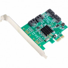 SYBA Multimedia SATA III 4-port PCI-e Controller Card, with Full and Low Profile Brackets - Serial ATA/600 - PCI Express x1 - Plug-in Card - 4 Total SATA Port(s) - 4 SATA Port(s) Internal SI-PEX40064