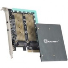 SYBA IO Crest M.2 M-key and M.2 B-key SSD RGB Adapter Card with Heatsink 12V ARGB PIN SI-RGB40143