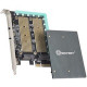 SYBA IO Crest M.2 M-key and M.2 B-key SSD RGB Adapter Card with Heatsink 12V ARGB PIN SI-RGB40143