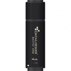 Datalocker Sentry ONE Encrypted Flash Drive - 4 GB - USB 3.1 - 256-bit AES - 5 Year Warranty - TAA Compliant SONE004