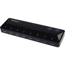 Startech.Com 10-Port USB 3.0 Hub with Charge and Sync Ports - 2 x 1.5A Ports - Desktop USB Hub and Fast-Charging Station - USB - External - 10 USB Port(s) - 10 USB 3.0 Port(s) - PC ST103008U2C