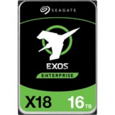 Seagate Exos X18 ST16000NM004J 16 TB Hard Drive - Internal - SAS (12Gb/s SAS) - Video Surveillance System, Storage System Device Supported - 7200rpm ST16000NM004J