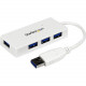 Startech.Com Portable 4 Port SuperSpeed Mini USB 3.0 Hub - White - USB - External - 4 USB Port(s) - 4 USB 3.0 Port(s) - RoHS Compliance ST4300MINU3W