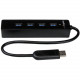 Startech.Com 4 Port Portable SuperSpeed USB 3.0 Hub with Built-in Cable - Add four USB 3.0 ports to your laptop or Ultrabook using this slim portable hub with an extended-length cable - Works with virtually any USB 3.0 equipped computer - Integrated cable