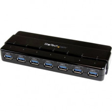 Startech.Com 7 Port SuperSpeed USB 3.0 Hub - Desktop USB Hub with Power Adapter - Black - USB - External - 7 USB Port(s) - 7 USB 3.0 Port(s) - PC, Mac - RoHS Compliance ST7300USB3B