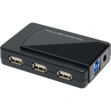 SYBA Multimedia InfoZone Combo USB 3.0 + USB 2.0 7-port Hub with USB 3.0 Cable and AC Adapter - USB - External - 7 USB Port(s) - 5 USB 2.0 Port(s) - 2 USB 3.0 Port(s) SY-HUB20078