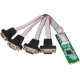 SYBA IO Crest 4 Port RS-232 DB9 Serial M.2 B+M Key Controller Card - M.2 - 4 x DB-9 RS-232 Serial Via Cable SY-PEX15066