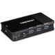 Trendnet 4 Computer 4-Port USB 3.1 Sharing Switch, TK-U404, 4 x USB 3.1 for Computers, 4 x USB 3.1 for Devices, Flash Drive Sharing, Scanners, Printers, Mouse, Keyboard, Windows & Mac Compatible - New - External - 4 USB Port(s) - 4 USB 3.1 Port(s) - P