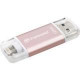 Transcend 128GB JetDrive Go 300 Lightning USB 3.1 Flash Drive - 128 GB - Lightning, USB 3.1 - Rose Gold TS128GJDG300R