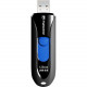 Transcend 128GB JetFlash 790 USB 3.0 Flash Drive - 128 GB - USB 3.0 - Black, Blue - Retractable, Capless TS128GJF790K