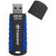 Transcend 128GB JetFlash 810 USB 3.0 Flash Drive - 128 GB - USB 3.0 - Black, Blue - 30 Year Warranty TS128GJF810