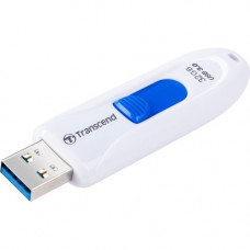 Transcend 32GB JetFlash 790 USB 3.0 Flash Drive - 32 GB - USB 3.0 - White - Retractable, LED Indicator, Lightweight, Lanyard TS32GJF790W