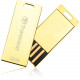 Transcend 32GB JetFlash T3G USB 2.0 Flash Drive - 32 GB - USB 2.0 - Gold - Dust Resistant, Shock Resistant, Water Resistant, Capless TS32GJFT3G