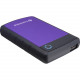 Transcend StoreJet 25H3 4 TB Hard Drive - SATA - 2.5" Drive - External - Portable - USB 3.0 - Purple - 256-bit Encryption Standard TS4TSJ25H3P