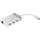 Trendnet USB-C to Gigabit Ethernet Adapter + USB Hub - USB Type C - External - 3 USB Port(s) - 1 Network (RJ-45) Port(s) - 3 USB 3.0 Port(s) - PC, Mac TUC-ETGH3