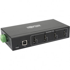 Tripp Lite U223-004-IND-1 4-Port Industrial-Grade USB 2.0 Hub - USB 2.0 Type B - Wall/DIN Rail Mountable - 4 USB Port(s) - 4 USB 2.0 Port(s) - Mac, Linux, PC - TAA Compliance U223-004-IND-1