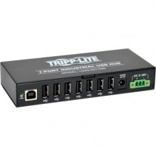 Tripp Lite 7-Port Rugged Industrial USB 2.0 Hi-Speed Hub w 15KV ESD Immunity Metal Mountable - w 15KV ESD Immunity and metal case, Mountable" - TAA Compliance U223-007-IND