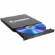 Kanguru QS Slim Portable DVD-Writer - Black - TAA Compliant - DVD-RAM/&#177;R/&#177;RW Support - 24x CD Read/24x CD Write/24x CD Rewrite - 8x DVD Read/8x DVD Write/8x DVD Rewrite - Double-layer Media Supported - USB 3.0 - Slimline U3-DVDRW-SL