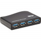 Tripp Lite 4-Port USB-A Mini Hub - USB 3.2 Gen 1, International Plug Adapters - USB 3.2 (Gen 1) Type A - Portable - 4 USB Port(s) U360-004-R-INT