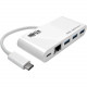 Tripp Lite 3-Port USB-C hub w/ GbE, USB-C Charging USB Type C USB 3.1 Hub - USB Type C - External - 3 USB Port(s) - 1 Network (RJ-45) Port(s) - 3 USB 3.1 Port(s) - TAA Compliance U460-003-3AG-C