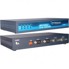 Brainboxes 4 Port RS422/485 USB to Serial Server - USB 2.0 - DIN Rail Mountable, Wall-mountable - RoHS Compliance US-346