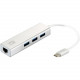 Cp Technologies LevelOne Gigabit USB-C Network Adapter with USB Hub - USB Type C - External - 3 USB Port(s) - 1 Network (RJ-45) Port(s) - 3 USB 3.0 Port(s) - Mac, PC USB-0504