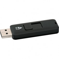 V7 2GB USB 2.0 Flash Drive - 2 GB - USB 2.0 - Black VF22GAR-3N