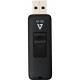 V7 64GB USB 2.0 Flash Drive - With Retractable USB connector - 64 GB - USB 2.0 - Black VF264GAR-BLK-3N