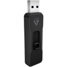 V7 64GB USB 3.1 Flash Drive - 64 GB - USB 3.1 - 120 MB/s Read Speed - Black VP364G