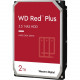 Western Digital WD Red Plus WD20EFZX 2 TB Hard Drive - 3.5" Internal - SATA (SATA/600) - Storage System Device Supported - 5400rpm - 3 Year Warranty WD20EFZX