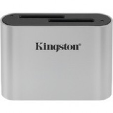 Kingston USB3.2 Gen1 Workflow Dual-Slot SDHC/SDXC UHS-II Card Reader - SDHC, SDXC - USB 3.2 (Gen 1) Type CExternal WFS-SD