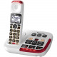 Panasonic KX-TGM420W DECT 6.0 Plus 1.90 GHz Cordless Phone - White - Cordless - Corded - 1 x Phone Line - 1 x Handset - Speakerphone - Answering Machine - Hearing Aid Compatible KX-TGM420W