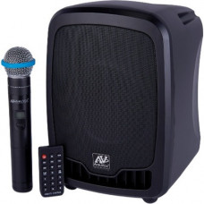AmpliVox SW725 - Wireless Portable Media Player PA System - 36 W Amplifier - Cable, Wireless Microphone - 2 Audio Line In - 2 Audio Line Out - USB Port - Battery Rechargeable - 4 Hour SW725