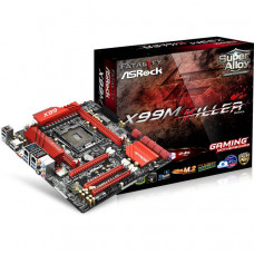 ASRock X99M KILLER LGA2011-v3/ Intel X99/ DDR4/ Quad CrossFireX & Quad SLI/ SATA3&USB3.0/ M.2/ A&2GbE/ MicroATX Motherboard