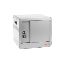 Bretford Cube Micro Station Pre-Wired TVS10USBC - Cabinet unit - for 10 notebooks/tablets - lockable - welded steel - artic white - screen size: up to 14" - TAA Compliance TVS10USBC-AW