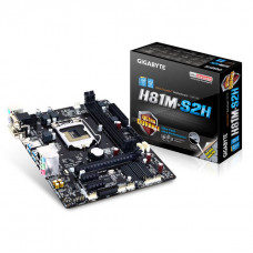 GIGABYTE GA-H81M-S2H LGA1150/ Intel H81/ DDR3/ SATA3&USB3.0/ A&GbE/ MicroATX Motherboard  