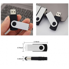 Kootion 4GB Flash Drive USB 2.0 Keychain Thumb Drive Swivel Memory Stick Black 5044896