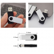 Kootion 4GB Flash Drive USB 2.0 Keychain Thumb Drive Swivel Memory Stick Black 5044896